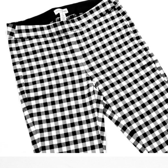 Maison Jules Pants - Maison Jules black and white checkers Gingham style size 18 stretch NWT